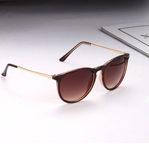 Retro Women's Round Sunglasses Metal Frame Leg Spectacles Eyeglasses Cool
