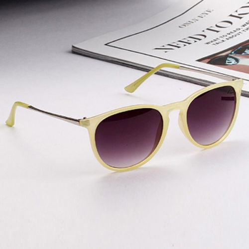Retro Women's Round Sunglasses Metal Frame Leg Spectacles Eyeglasses Cool