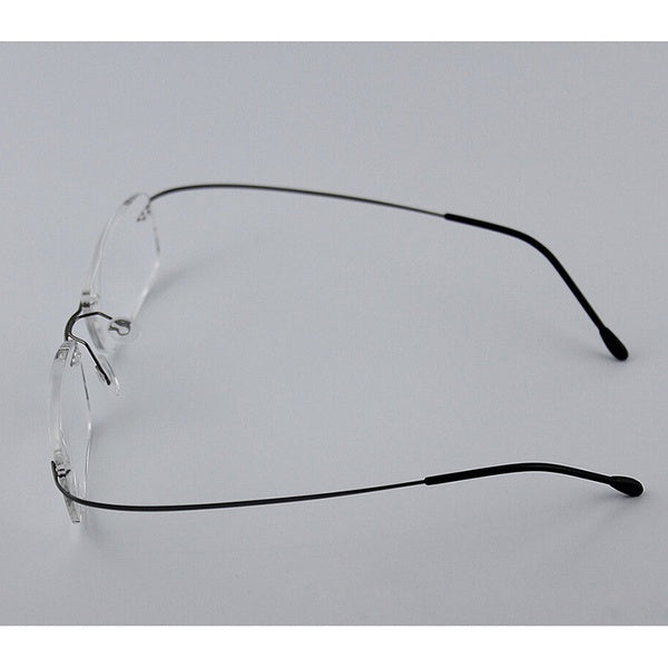 Rimless Glasses Men Eyeglasses Memory Titanium Spectacles Frame