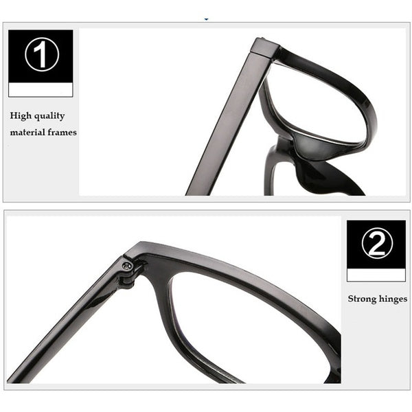 2016 Hot Sale New Fashion Sexy Vintage Big box Big Frame Women unisex Girls Plastic Plain Eye Glasses