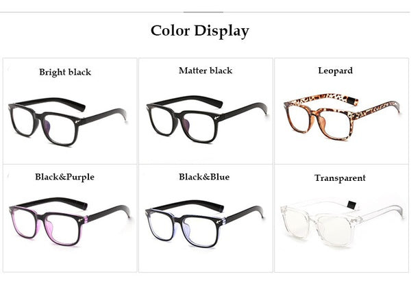 2016 Hot Sale New Fashion Sexy Vintage Big box Big Frame Women unisex Girls Plastic Plain Eye Glasses