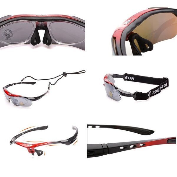 New Unisex  Polarized Cycling Sunglasses TR90 UV400 Coated Outdoor Sports Goggles  Bike Eyewear 5 Lenses