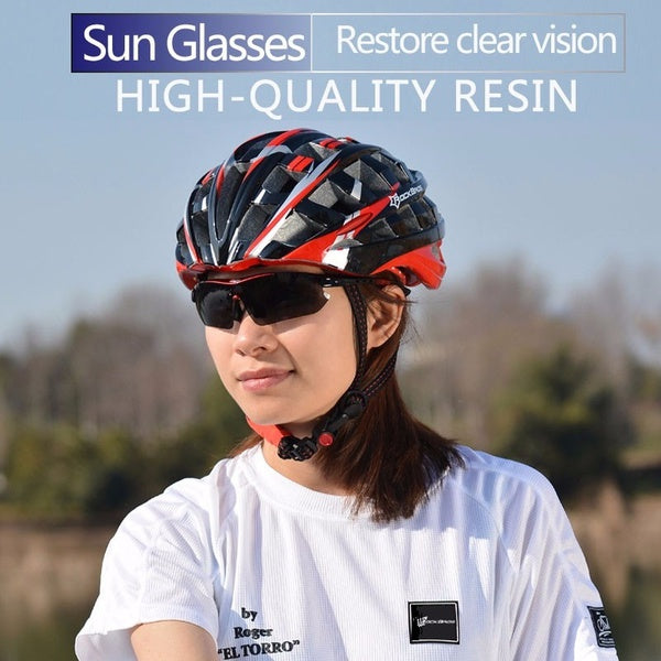 New Unisex  Polarized Cycling Sunglasses TR90 UV400 Coated Outdoor Sports Goggles  Bike Eyewear 5 Lenses