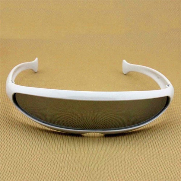 Glasses UV400 Personality Mirrored Lens Visor Sunglasses Laser Eyeglasses Futuristic Narrow Cyclops
