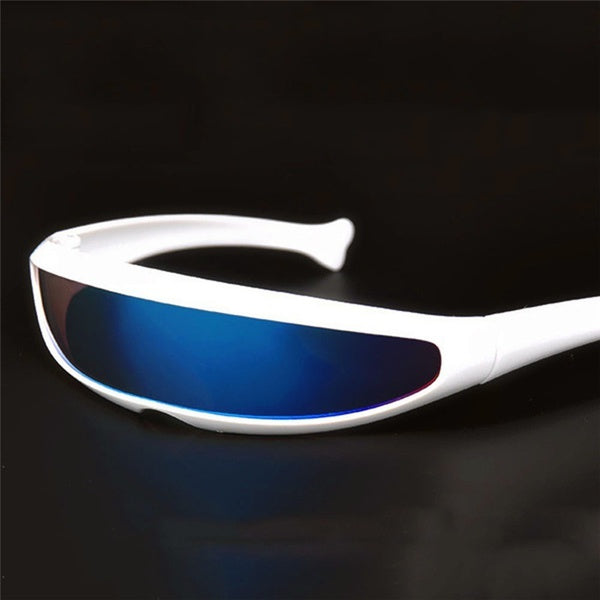 Glasses UV400 Personality Mirrored Lens Visor Sunglasses Laser Eyeglasses Futuristic Narrow Cyclops