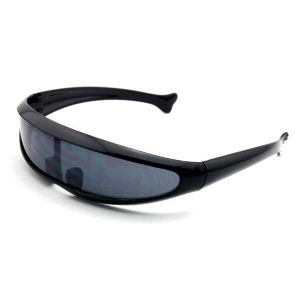 Glasses UV400 Personality Mirrored Lens Visor Sunglasses Laser Eyeglasses Futuristic Narrow Cyclops