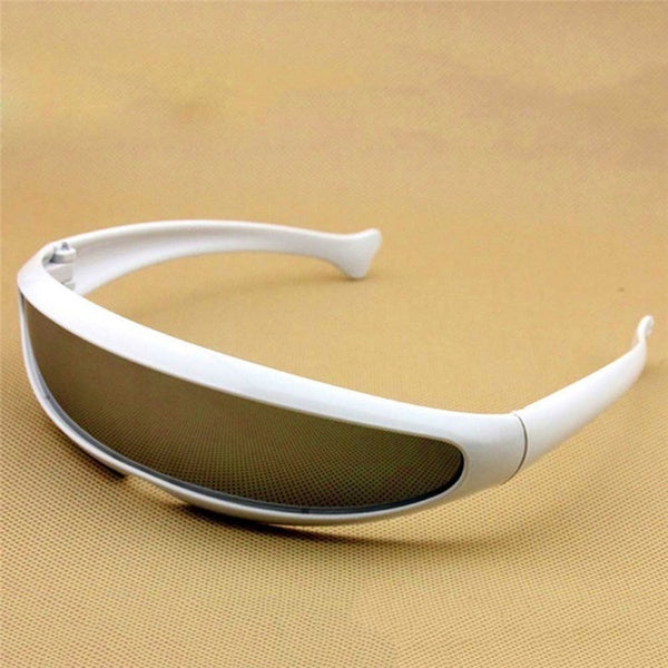 Glasses UV400 Personality Mirrored Lens Visor Sunglasses Laser Eyeglasses Futuristic Narrow Cyclops