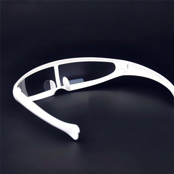 Glasses UV400 Personality Mirrored Lens Visor Sunglasses Laser Eyeglasses Futuristic Narrow Cyclops