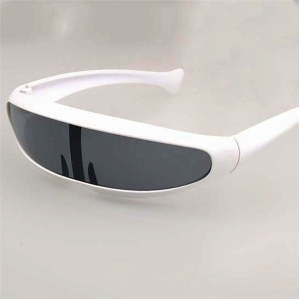 Glasses UV400 Personality Mirrored Lens Visor Sunglasses Laser Eyeglasses Futuristic Narrow Cyclops