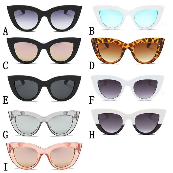 Vintage Retro Cat Eye Sunglasses Women Big Frame Sun Glass Black ladies Sunglasses