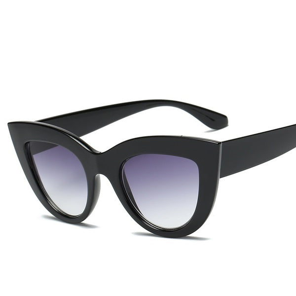 Vintage Retro Cat Eye Sunglasses Women Big Frame Sun Glass Black ladies Sunglasses