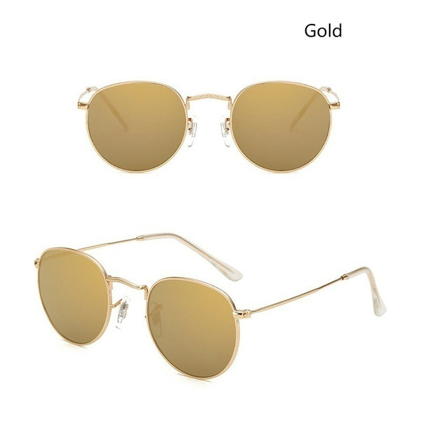 Women Colorful Round Style Sunglasses Luxury Metal Eyeglasses Frame UV400 Sunglasses Charm Casual Eyewear Summer Outdoor Accessories