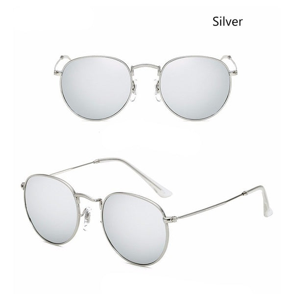 Women Colorful Round Style Sunglasses Luxury Metal Eyeglasses Frame UV400 Sunglasses Charm Casual Eyewear Summer Outdoor Accessories