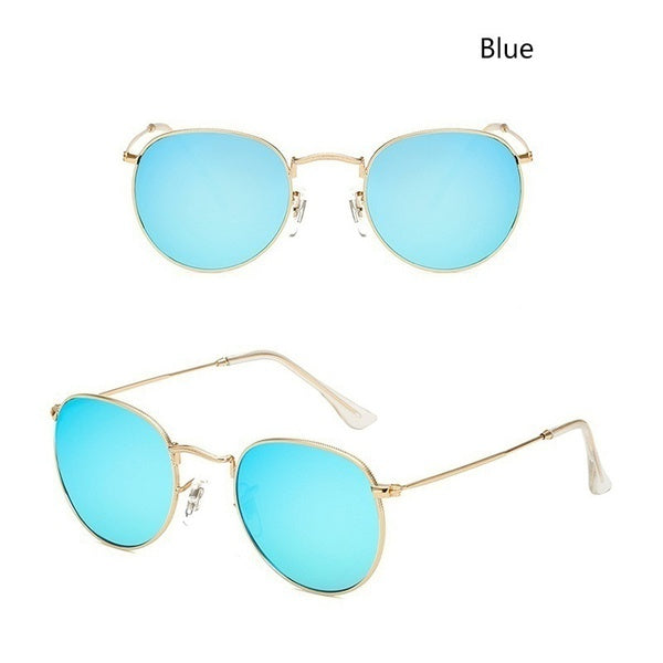 Women Colorful Round Style Sunglasses Luxury Metal Eyeglasses Frame UV400 Sunglasses Charm Casual Eyewear Summer Outdoor Accessories