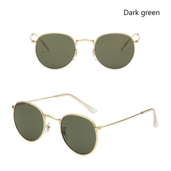 Women Colorful Round Style Sunglasses Luxury Metal Eyeglasses Frame UV400 Sunglasses Charm Casual Eyewear Summer Outdoor Accessories