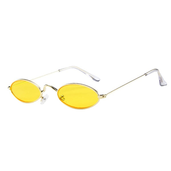 Fashion Mens Womens Retro Small Oval Sunglasses Metal Frame Shades Eyewear  promisen