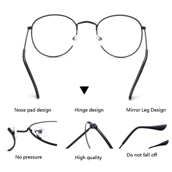 Brand Classic Gold Frame Clear Glasses Myopia Clear Frame Glasses New Women Men Spectacle Frame Clear Lens Optical Aviation Glass Lunette Hot Sale New