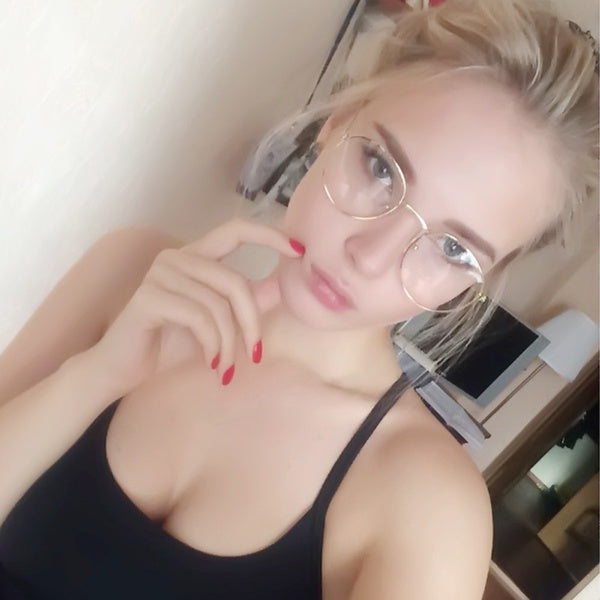 Brand Classic Gold Frame Clear Glasses Myopia Clear Frame Glasses New Women Men Spectacle Frame Clear Lens Optical Aviation Glass Lunette Hot Sale New